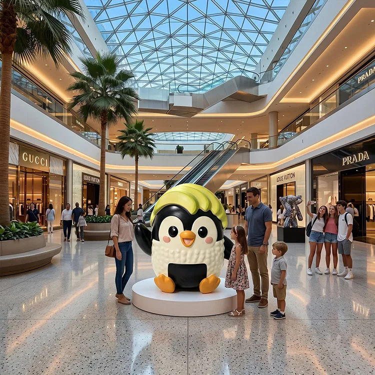 Cute FRP Penguin Sculpture